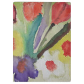 Abstrakte Tulips und Frühlingsblumen Klemmbrett (Rückseite)