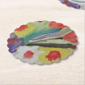 Abstrakte Tulips und Frühlingsblumen Papier Unters Untersetzer (angewinkelt)