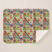 Abstrakte Tulips und Frühlingsblumen Sherpadecke (Vorderseite (Horizontal))