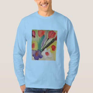 Abstrakte Tulips und Frühlingsblumen T-Shirt