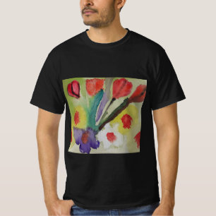 Abstrakte Tulips und Frühlingsblumen T-Shirt