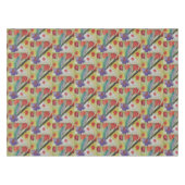 Abstrakte Tulips und Frühlingsblumen Tischdecke (Vorderseite (Horizontal))