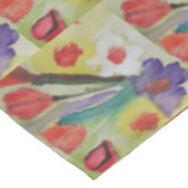 Abstrakte Tulips und Frühlingsblumen Tischdecke (Schrägansicht)