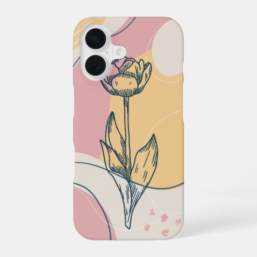 Abstrakte Tulpe iPhone 16 Hülle (Rückseite)