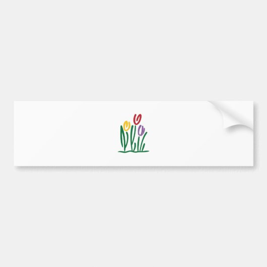 Abstrakte Tulpen Autoaufkleber (Vorne)