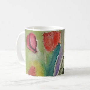 Abstrakte Tulpen & Frühlingsblumen Tasse