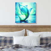 Abstrakte Tulpenmalerei mit Aquarellfarbe Leinwanddruck (Insitu (Schlafzimmer))