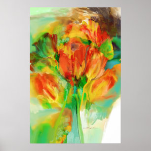 Abstrakte Tulpenstudie Poster
