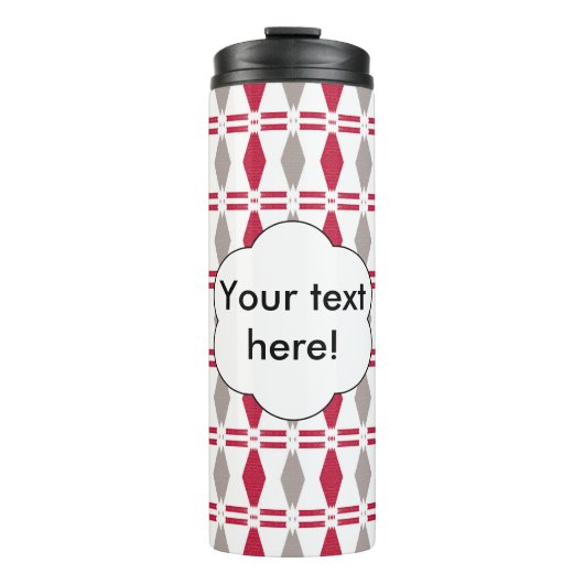 Abstrakte Tumbler-Vorlage Thermosbecher (Vorderseite)