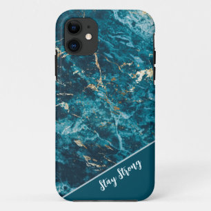 Abstrakte Türkis-Gold-Marmor-iPhone-Hülle Case-Mate iPhone Hülle