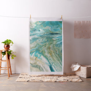 abstrakte türkisfarbene Acrylputzküste Stoff