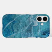 Abstrakte türkisfarbene Farbe Case-Mate iPhone Hülle (Rückseite (Horizontal))