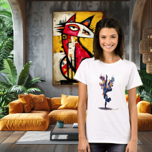 Abstrakte Turnerin Flüssige Tinte Wasserfarbe Be Tri-Blend Shirt