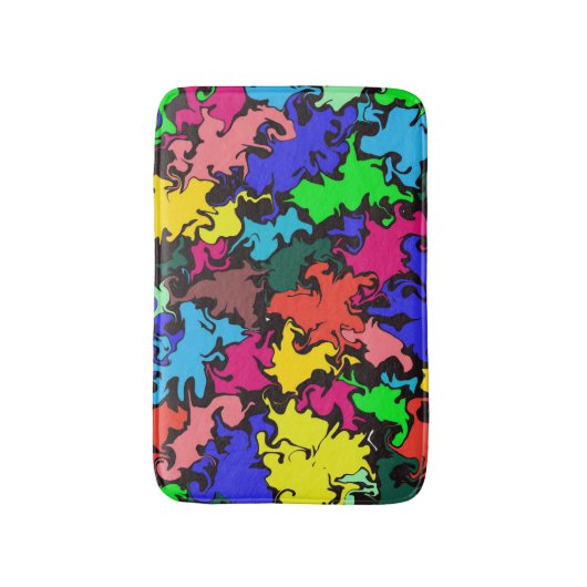 Abstrakte Twirbel / Badematte (Vorderseite Vertikal)