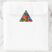 Abstrakte Twirbel / Dreieckiger Aufkleber (Tasche)