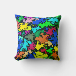 Abstrakte Twirbel / Greenleaf / Kissen