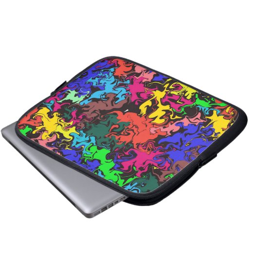 Abstrakte Twirbel / Laptopschutzhülle (Vorne Knopf)