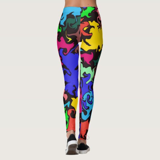 Abstrakte Twirbel / Leggings (Rückseite)