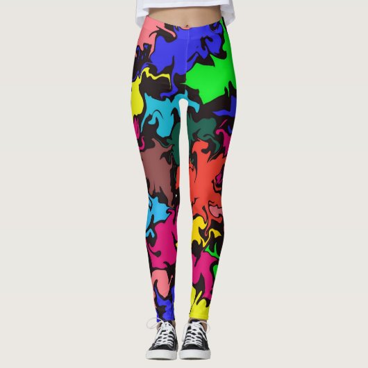Abstrakte Twirbel / Leggings (Vorderseite)