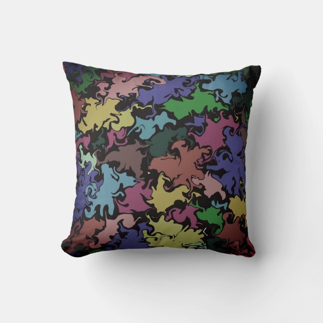 Abstrakte Twirbel / Nebel / Kissen (Vorderseite)