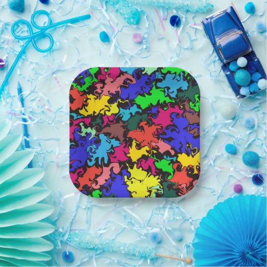 Abstrakte Twirbel / Pappteller (Party)