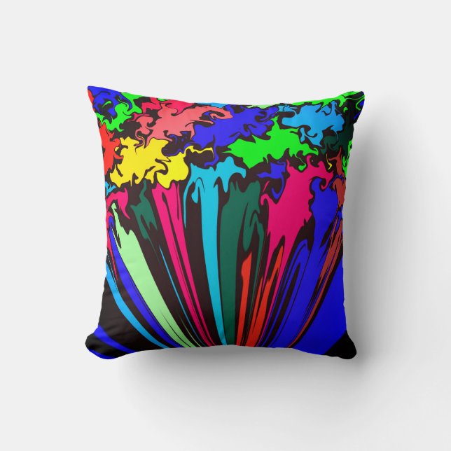 Abstrakte Twirbel / Pinched / Sangria / Kissen (Vorderseite)