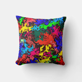 Abstrakte Twirbel / Sangria / Kissen