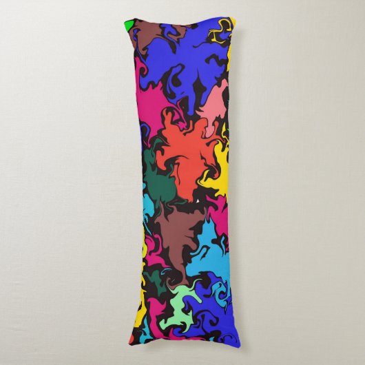 Abstrakte Twirbel / Seitenschläferkissen (Vorderseite Vertikal)