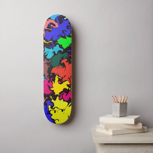 Abstrakte Twirbel / Skateboard (Wandkunst)