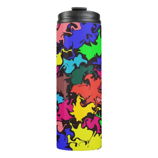 Abstrakte Twirbel / Thermosbecher (Vorderseite)