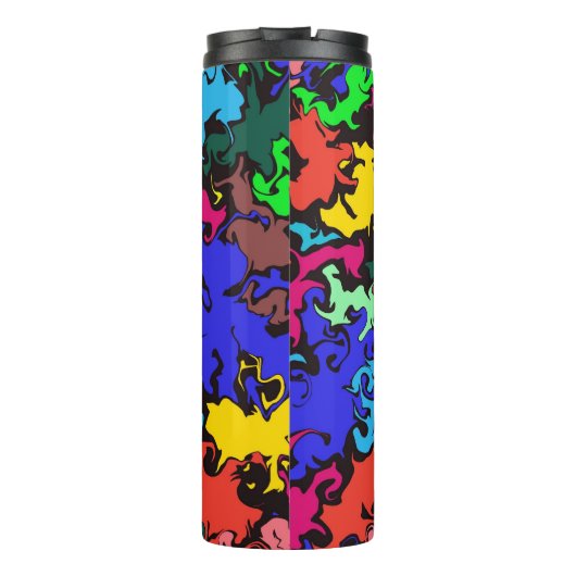 Abstrakte Twirbel / Thermosbecher (Rückseite)