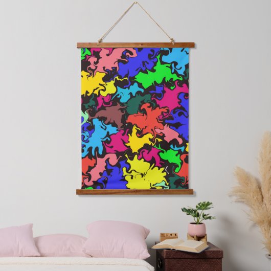 Abstrakte Twirbel / Wandteppich Mit Holzrahmen (Schlafzimmer)