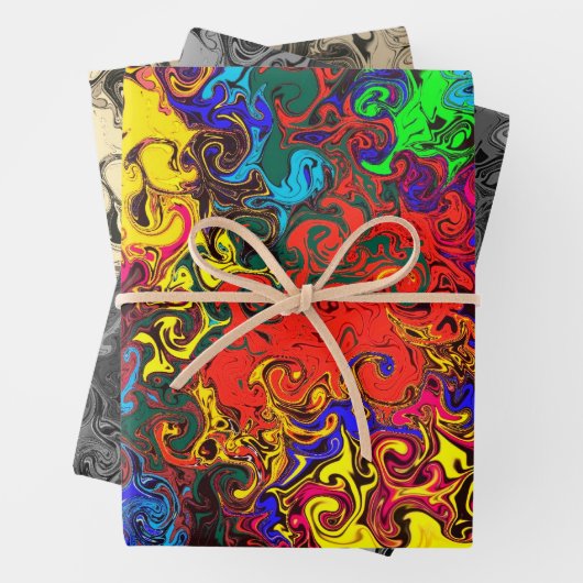 Abstrakte Twirler / 3 Filter / Geschenkpapier Set (Beispiel)