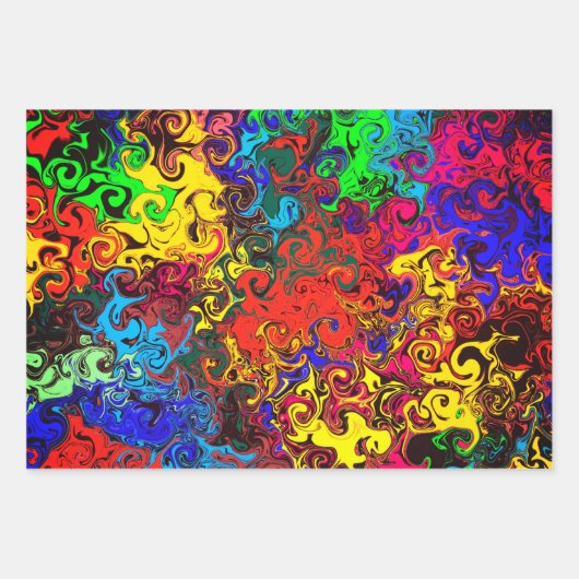 Abstrakte Twirler / 3 Filter / Geschenkpapier Set (Vorderseite)