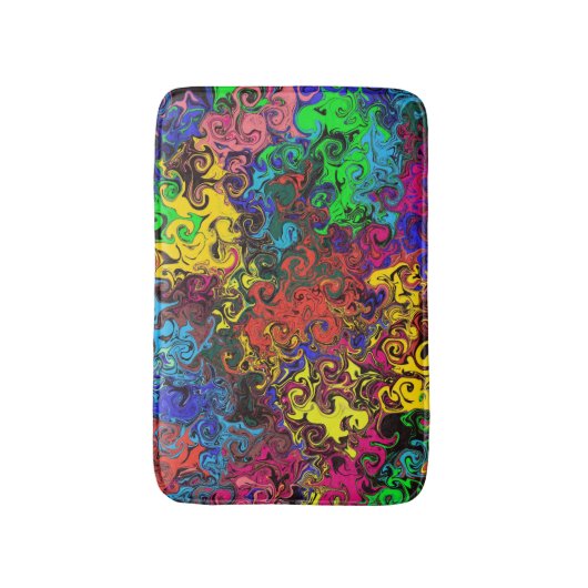 Abstrakte Twirler / Badematte (Vorderseite Vertikal)