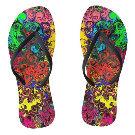 Abstrakte Twirler / Badesandalen (Fußbett)