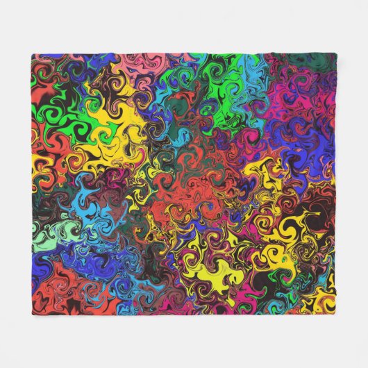 Abstrakte Twirler / Fleecedecke (Vorderseite (Horizontal))