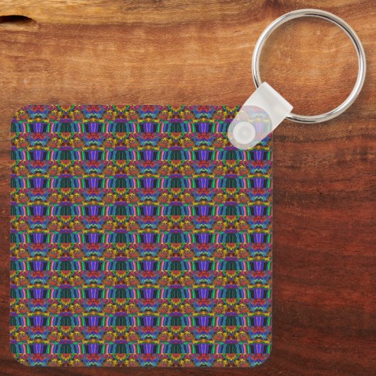 Abstrakte Twirler / gespült / halber Tropfen / Schlüsselanhänger (Rückseite)