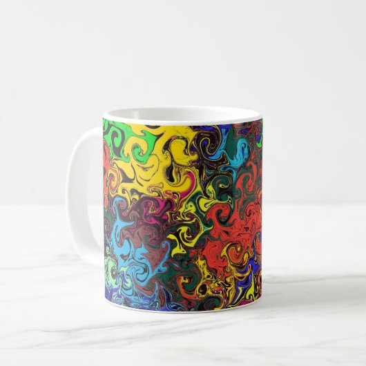 Abstrakte Twirler / Kaffeetasse (Vorderseite Links)