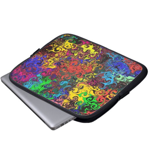 Abstrakte Twirler / Laptopschutzhülle (Vorne Knopf)