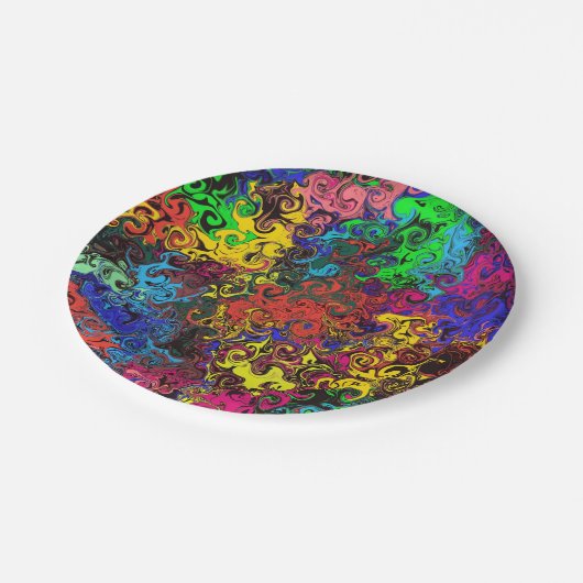 Abstrakte Twirler / Pappteller (Schrägansicht)