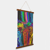 Abstrakte Twirler / Pinsel und Pinsel / Wandteppich Mit Holzrahmen (Gewinkelt)
