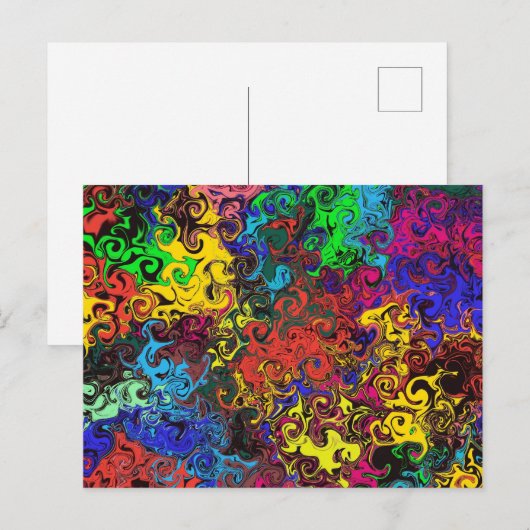 Abstrakte Twirler / Postkarte (Vorne/Hinten)