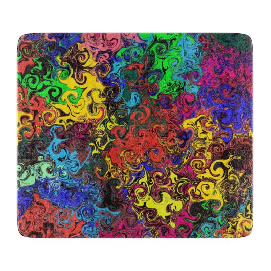 Abstrakte Twirler / Schneidebrett (Vorderseite)