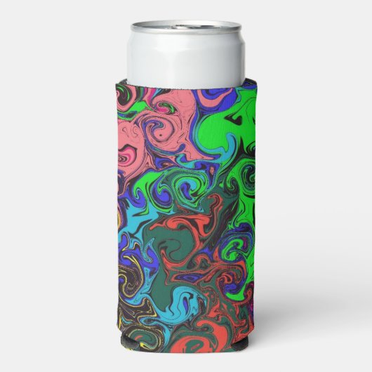 Abstrakte Twirler / Selters Dosenkühler (Seltzer Vorderseite)