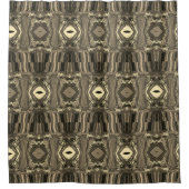 Abstrakte Twirlers P & P Halbe Brick Sepia Duschvorhang (Vorderseite)