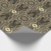 Abstrakte Twirlers P & P Halbe Brick Sepia Geschenkpapier (Ecke)