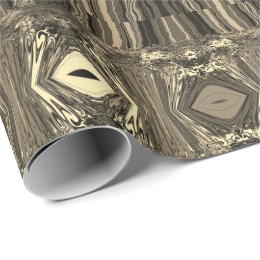 Abstrakte Twirlers P & P Halbe Brick Sepia Geschenkpapier (Rolleneckpunkt)