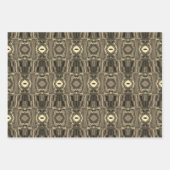 Abstrakte Twirlers P & P Halbe Brick Sepia Geschenkpapier Set (Vorderseite 3)