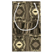 Abstrakte Twirlers P & P Halbe Brick Sepia Kleine Geschenktüte (Rückseite)